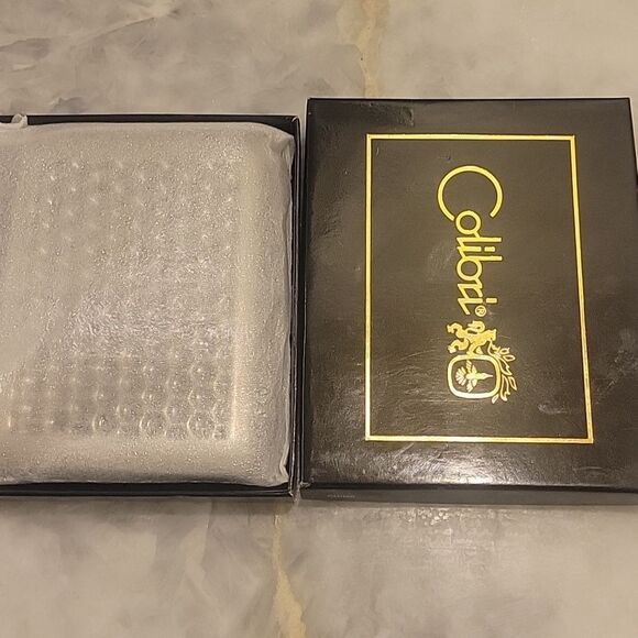 NWT VTG Colibri Silver Honeycomb Patterned Cigarette Case Holder Gift Box Unisex - Picture 11 of 11